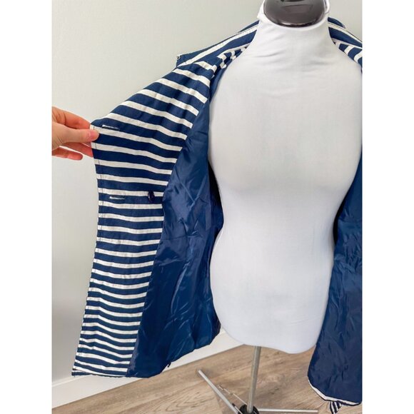 Express Striped Fit and Flare Trench Coat - Picture 10 of 12